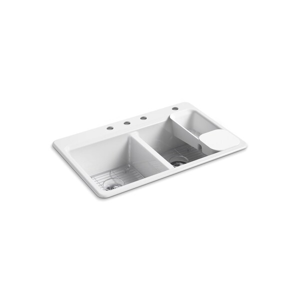 Kohler Kitchen Sink, Drop In Mount, 4 Hole 8679-4A2-0 - main